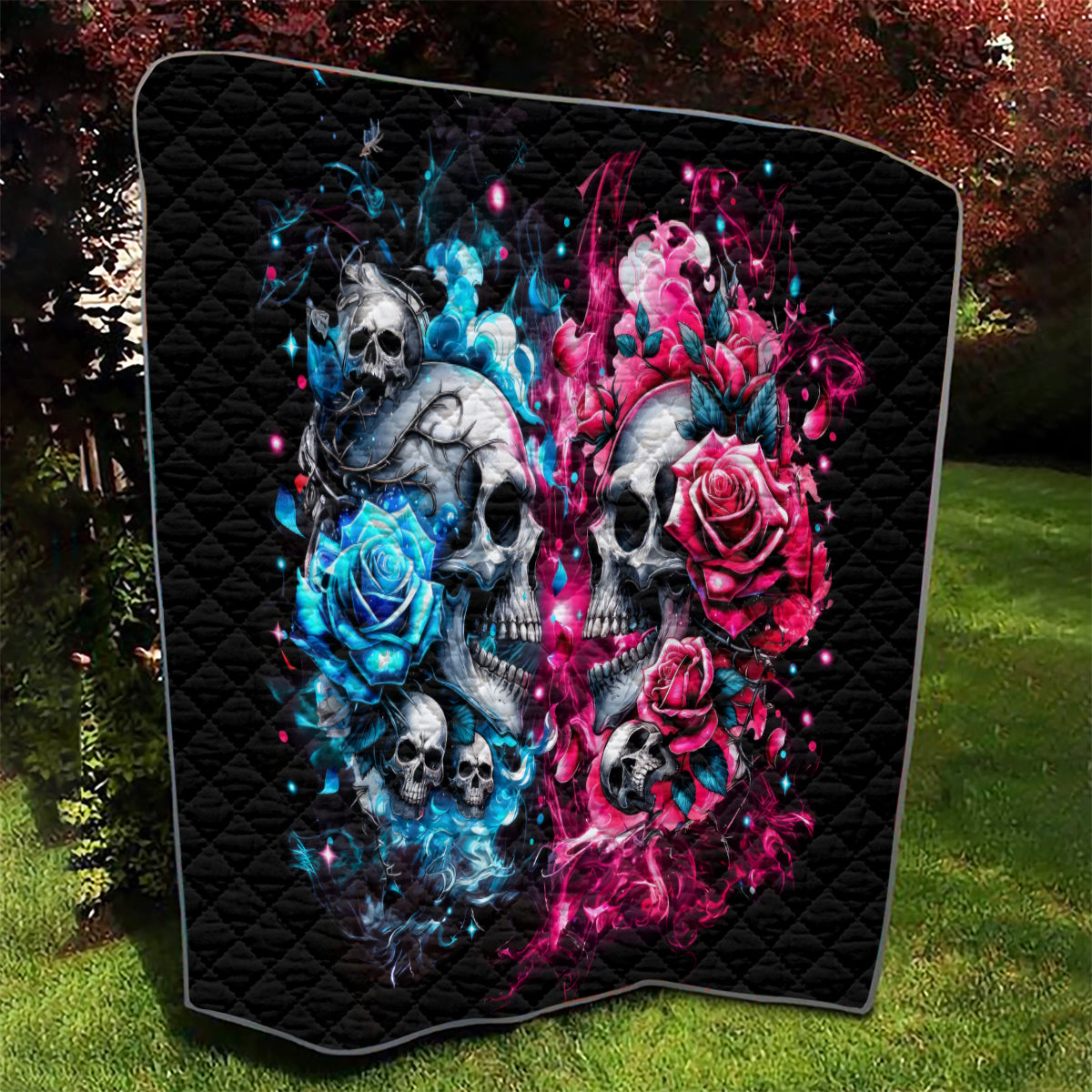 Couple Skull Quilt Don't Try To Figure Me Out I'm Special - Wonder Print Shop