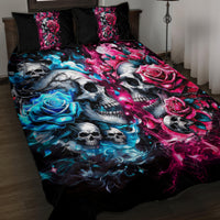Couple Skull Quilt Bed Set Don't Try To Figure Me Out I'm Special - Wonder Print Shop