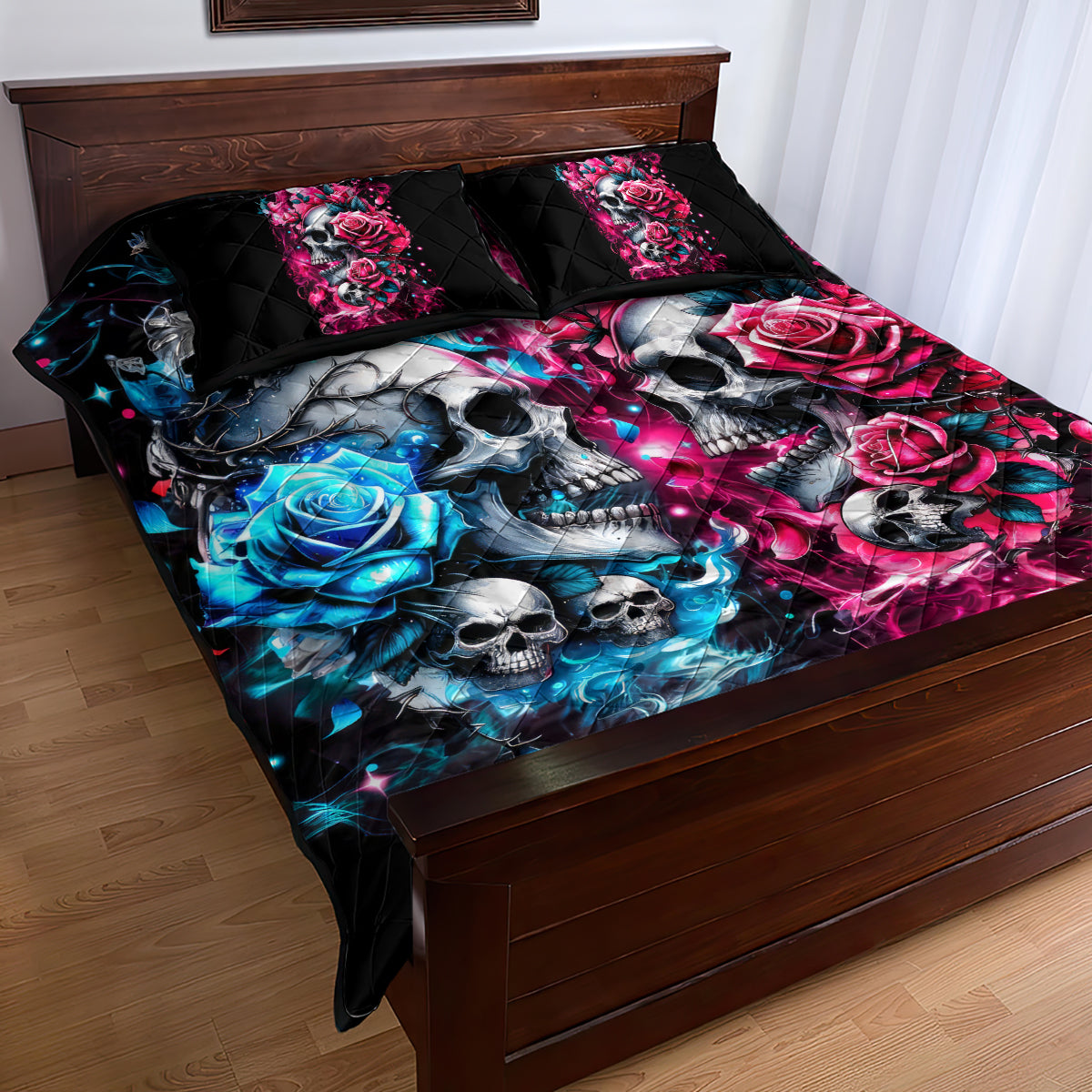 Couple Skull Quilt Bed Set Don't Try To Figure Me Out I'm Special - Wonder Print Shop