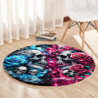 Couple Skull Round Carpet Don't Try To Figure Me Out I'm Special