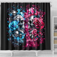 Couple Skull Shower Curtain Don't Try To Figure Me Out I'm Special