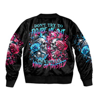 Couple Skull Sleeve Zip Bomber Jacket Don't Try To Figure Me Out I'm Special - Wonder Print Shop