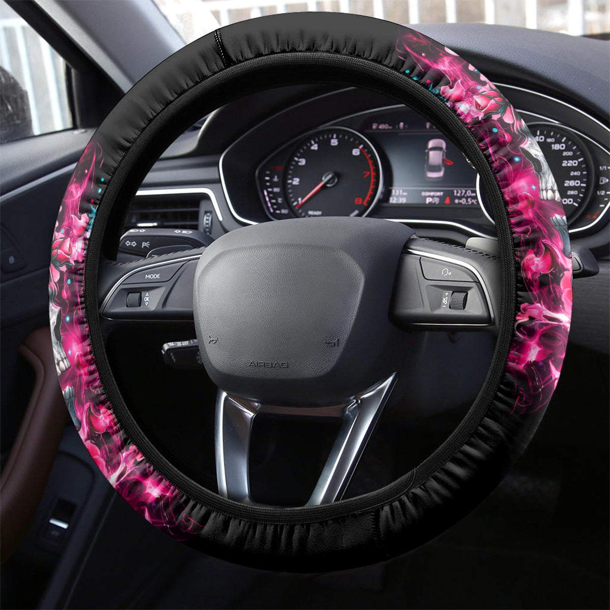 Couple Skull Steering Wheel Cover Don't Try To Figure Me Out I'm Special - Wonder Print Shop