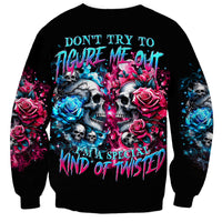 Couple Skull Sweatshirt Don't Try To Figure Me Out I'm Special - Wonder Print Shop