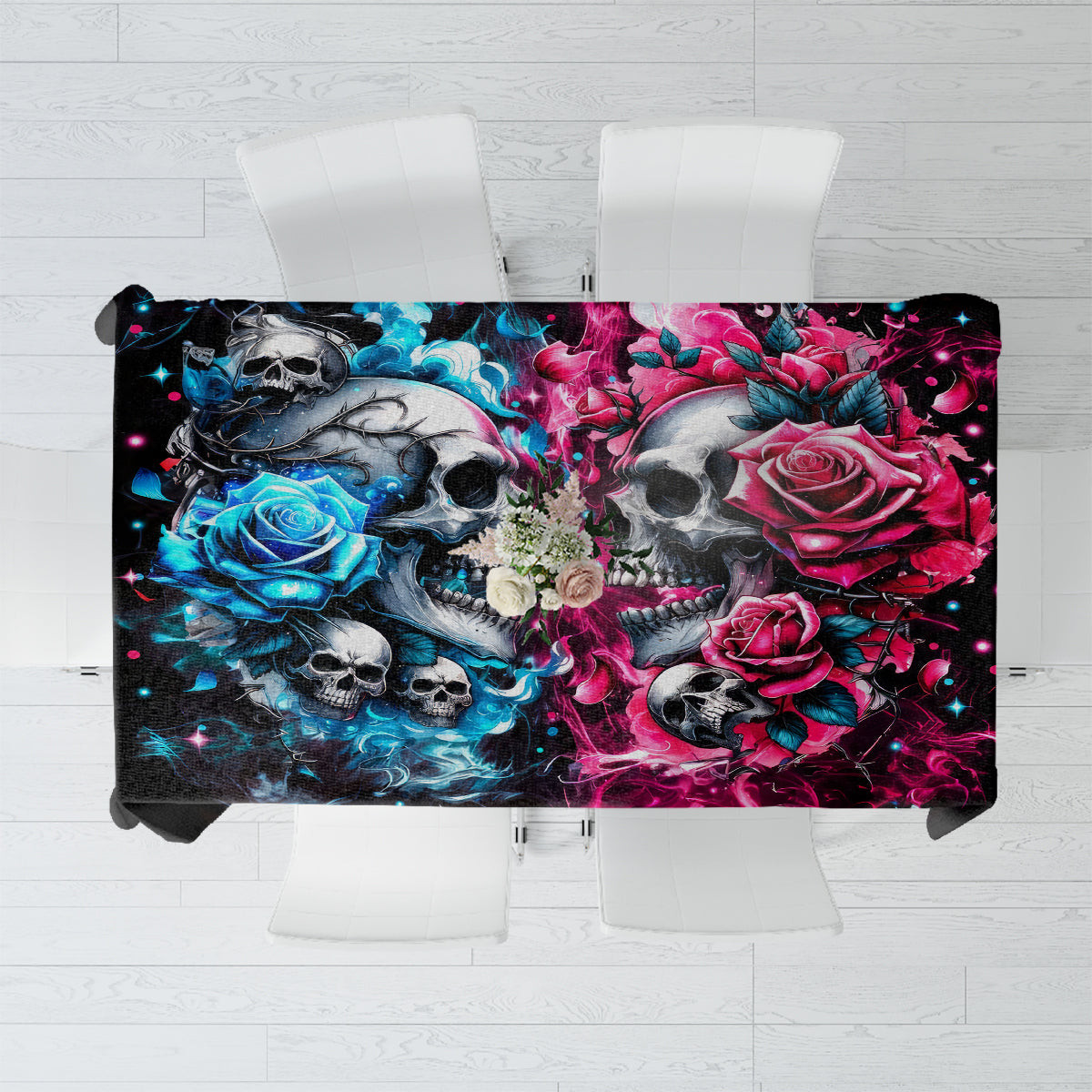Couple Skull Tablecloth Don't Try To Figure Me Out I'm Special - Wonder Print Shop