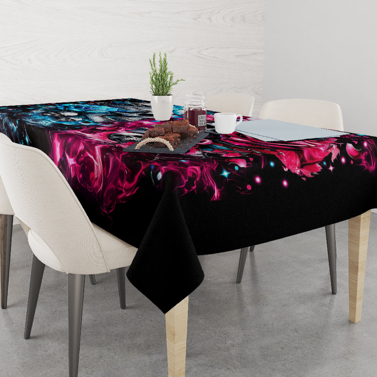 Couple Skull Tablecloth Don't Try To Figure Me Out I'm Special - Wonder Print Shop