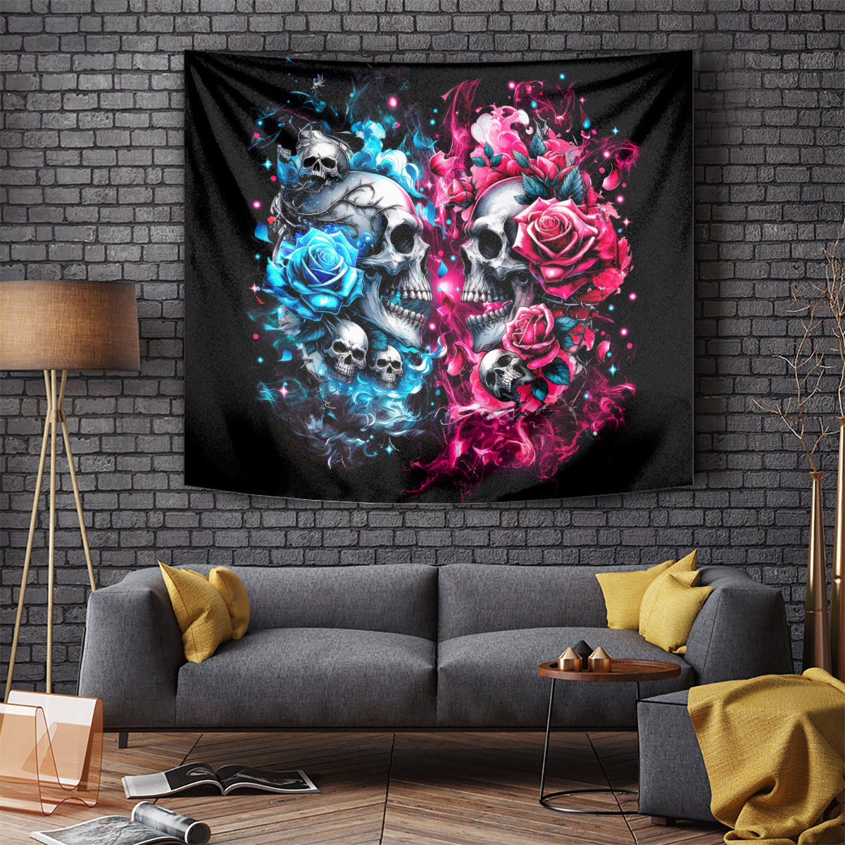 Couple Skull Tapestry Don't Try To Figure Me Out I'm Special - Wonder Print Shop