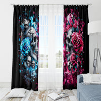 Couple Skull Window Curtain Don't Try To Figure Me Out I'm Special - Wonder Print Shop