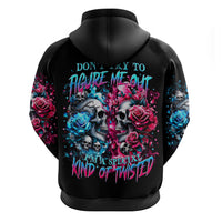 Couple Skull Zip Hoodie Don't Try To Figure Me Out I'm Special - Wonder Print Shop