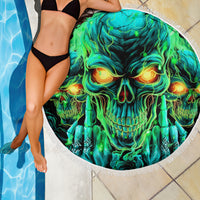 Flame Skull Beach Blanket Fuck You You Fuckin Fuck - Wonder Print Shop