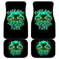 Flame Skull Car Mats Fuck You You Fuckin Fuck - Wonder Print Shop