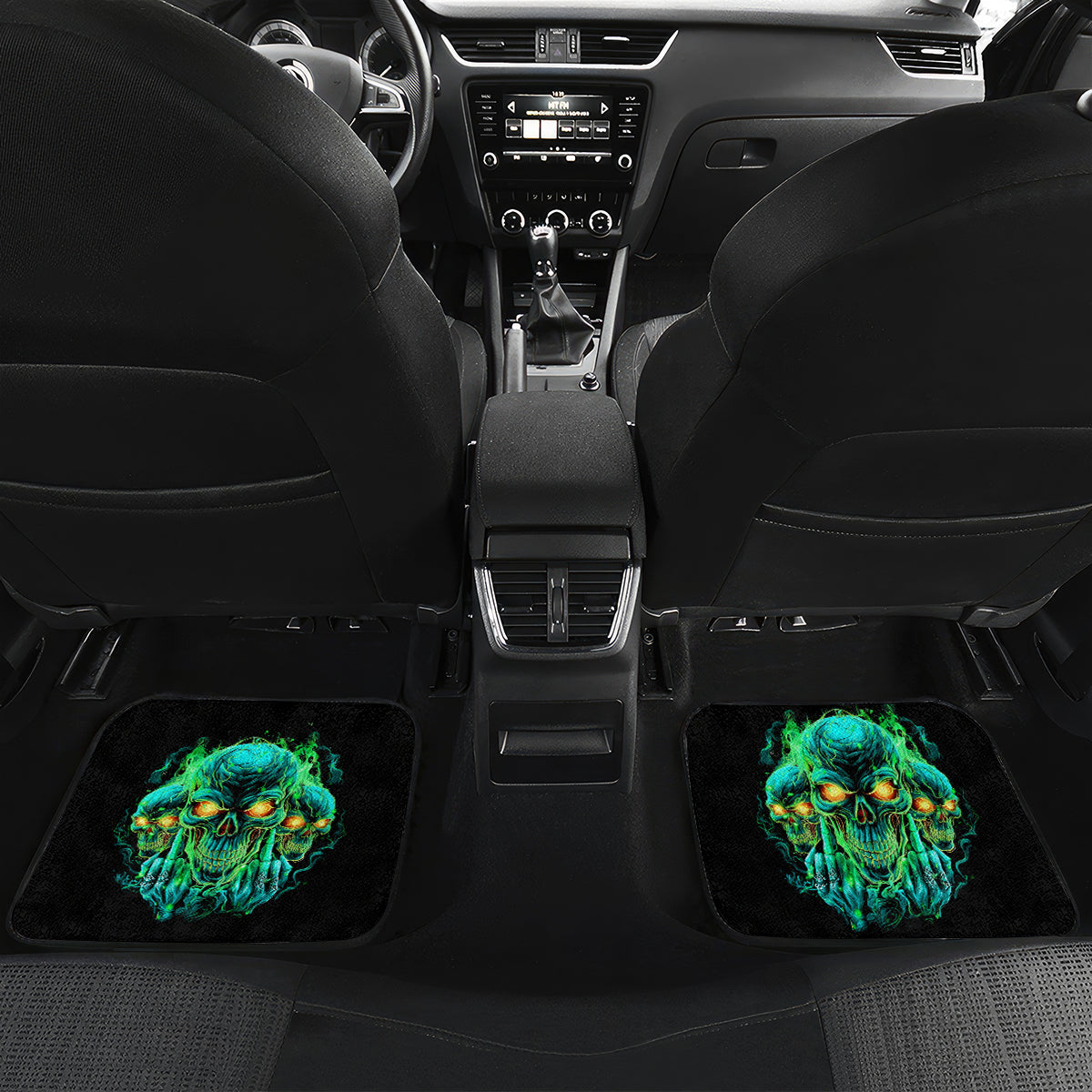 Flame Skull Car Mats Fuck You You Fuckin Fuck - Wonder Print Shop