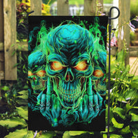Flame Skull Garden Flag Fuck You You Fuckin Fuck - Wonder Print Shop