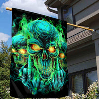 Flame Skull Garden Flag Fuck You You Fuckin Fuck - Wonder Print Shop