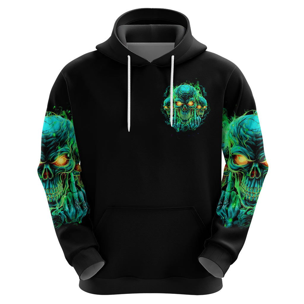 Flame Skull Hoodie Fuck You You Fuckin Fuck - Wonder Print Shop