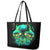 Flame Skull Leather Tote Bag Fuck You You Fuckin Fuck - Wonder Print Shop