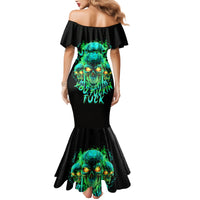 Flame Skull Mermaid Dress Fuck You You Fuckin Fuck - Wonder Print Shop