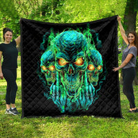 Flame Skull Quilt Fuck You You Fuckin Fuck - Wonder Print Shop
