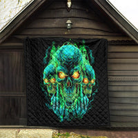 Flame Skull Quilt Fuck You You Fuckin Fuck - Wonder Print Shop