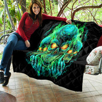 Flame Skull Quilt Fuck You You Fuckin Fuck - Wonder Print Shop