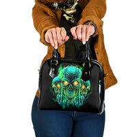 Flame Skull Shoulder Handbag Fuck You You Fuckin Fuck