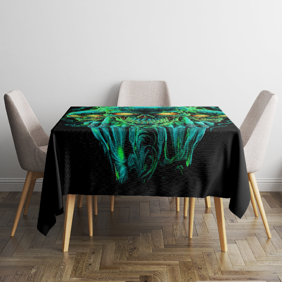 Flame Skull Tablecloth Fuck You You Fuckin Fuck - Wonder Print Shop