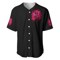 Flame Skull Baseball Jersey I Have 3 Sides Quite Sweet Funny Crazy And The Side You Never See - Wonder Print Shop