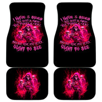 Flame Skull Car Mats I Have 3 Sides Quite Sweet Funny Crazy And The Side You Never See - Wonder Print Shop