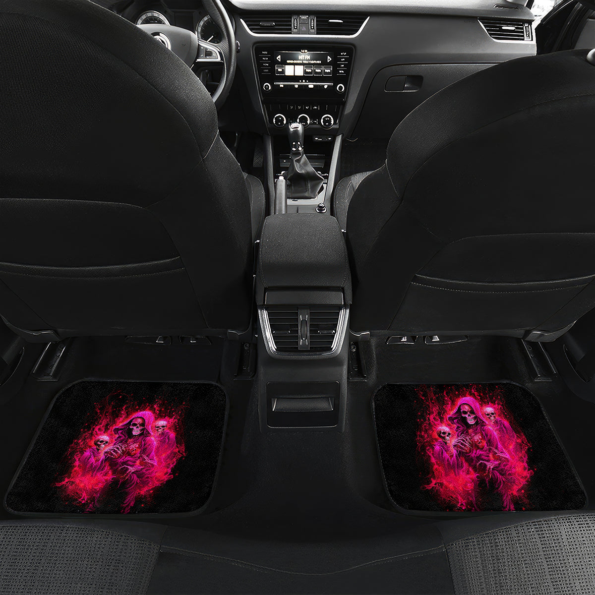 Flame Skull Car Mats I Have 3 Sides Quite Sweet Funny Crazy And The Side You Never See - Wonder Print Shop