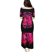 Flame Skull Family Matching Puletasi and Hawaiian Shirt I Have 3 Sides Quite Sweet Funny Crazy And The Side You Never See - Wonder Print Shop