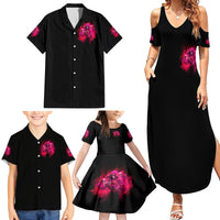 Flame Skull Family Matching Summer Maxi Dress and Hawaiian Shirt I Have 3 Sides Quite Sweet Funny Crazy And The Side You Never See - Wonder Print Shop