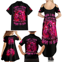 Flame Skull Family Matching Summer Maxi Dress and Hawaiian Shirt I Have 3 Sides Quite Sweet Funny Crazy And The Side You Never See - Wonder Print Shop