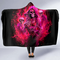 Flame Skull Hooded Blanket I Have 3 Sides Quite Sweet Funny Crazy And The Side You Never See