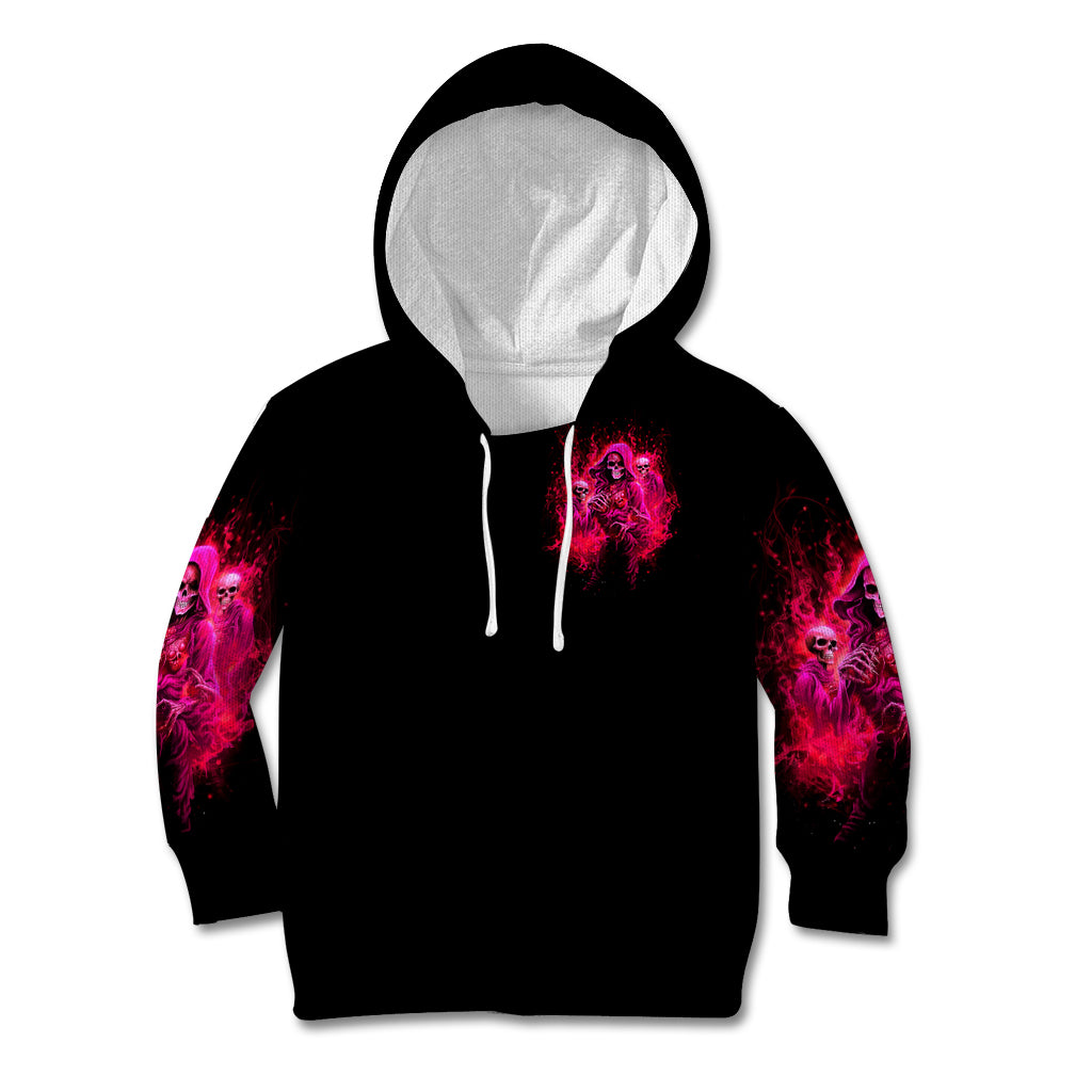 Flame Skull Kid Hoodie I Have 3 Sides Quite Sweet Funny Crazy And The Side You Never See - Wonder Print Shop