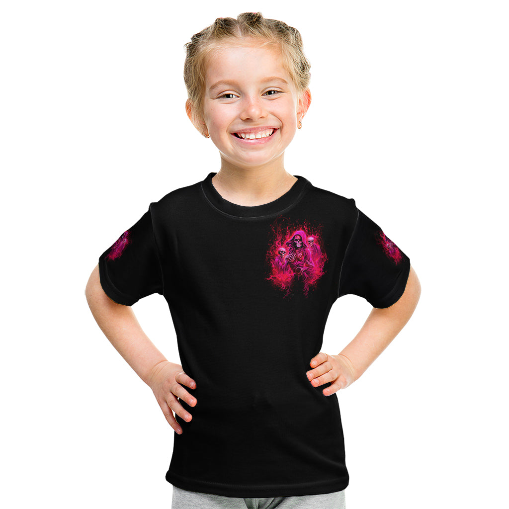 Flame Skull Kid T Shirt I Have 3 Sides Quite Sweet Funny Crazy And The Side You Never See - Wonder Print Shop