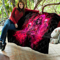 Flame Skull Quilt I Have 3 Sides Quite Sweet Funny Crazy And The Side You Never See - Wonder Print Shop