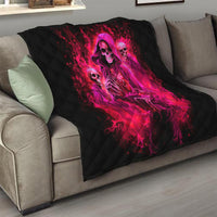 Flame Skull Quilt I Have 3 Sides Quite Sweet Funny Crazy And The Side You Never See - Wonder Print Shop