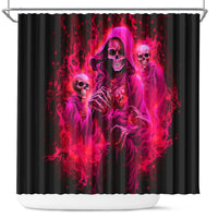 Flame Skull Shower Curtain I Have 3 Sides Quite Sweet Funny Crazy And The Side You Never See