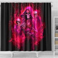 Flame Skull Shower Curtain I Have 3 Sides Quite Sweet Funny Crazy And The Side You Never See