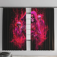 Flame Skull Window Curtain I Have 3 Sides Quite Sweet Funny Crazy And The Side You Never See - Wonder Print Shop