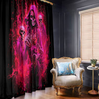 Flame Skull Window Curtain I Have 3 Sides Quite Sweet Funny Crazy And The Side You Never See - Wonder Print Shop