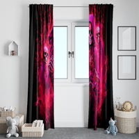 Flame Skull Window Curtain I Have 3 Sides Quite Sweet Funny Crazy And The Side You Never See - Wonder Print Shop