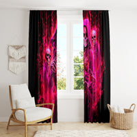 Flame Skull Window Curtain I Have 3 Sides Quite Sweet Funny Crazy And The Side You Never See - Wonder Print Shop