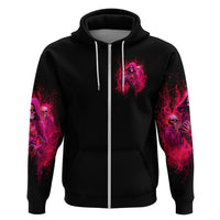 Flame Skull Zip Hoodie I Have 3 Sides Quite Sweet Funny Crazy And The Side You Never See - Wonder Print Shop