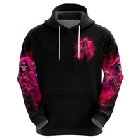 Flame Skull Zip Hoodie I Have 3 Sides Quite Sweet Funny Crazy And The Side You Never See - Wonder Print Shop