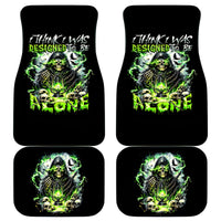 Reaper Skull Car Mats I Think I Was Designed To Be Alone - Wonder Print Shop