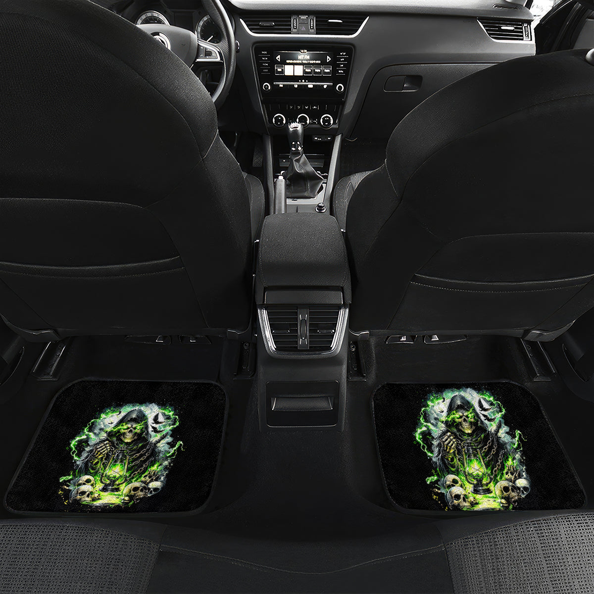 Reaper Skull Car Mats I Think I Was Designed To Be Alone - Wonder Print Shop