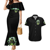 Reaper Skull Couples Matching Mermaid Dress and Hawaiian Shirt I Think I Was Designed To Be Alone - Wonder Print Shop