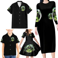 Reaper Skull Family Matching Long Sleeve Bodycon Dress and Hawaiian Shirt I Think I Was Designed To Be Alone - Wonder Print Shop