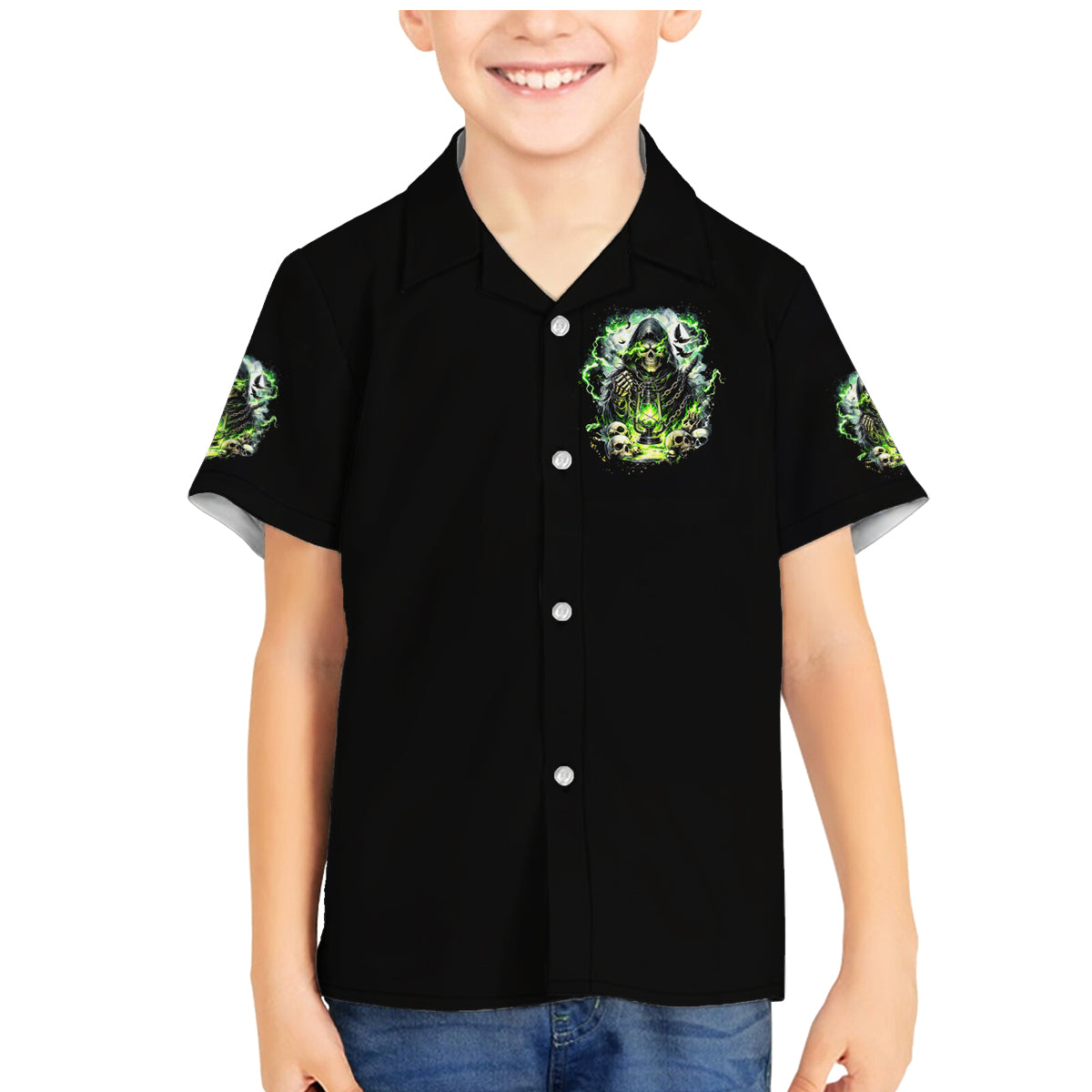 Reaper Skull Family Matching Mermaid Dress and Hawaiian Shirt I Think I Was Designed To Be Alone - Wonder Print Shop